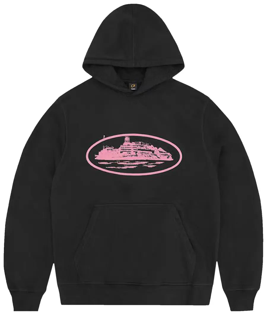 Corteiz Alcatraz V2 Hoodie 'Black/Pink' – HOOKED