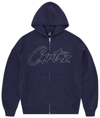 Corteiz Thick Stitch Allstarz Zip Hoodie 'Navy'